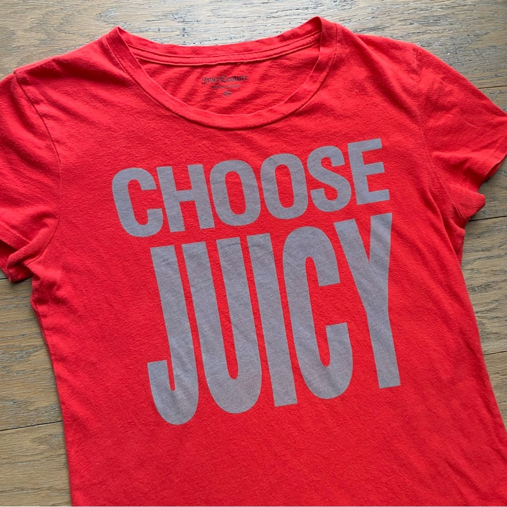 Juicy Couture CHOOSE JUICY Red Tee